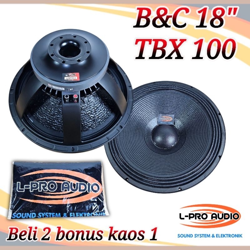 SPEAKER 18IN B&C TBX100 BNC SUBWOOFER Beli 2 bonus kaos L PRO AUDIO