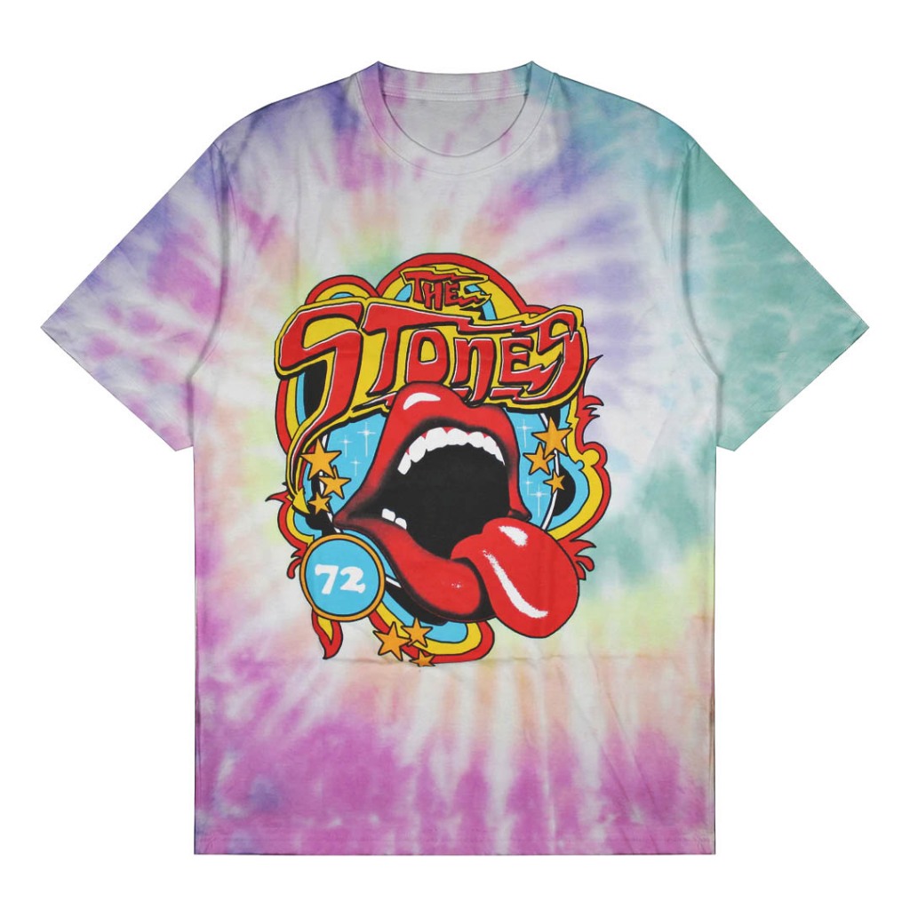 The Rolling Stones – 72 Stars Tongue Pastel Tie Dye
