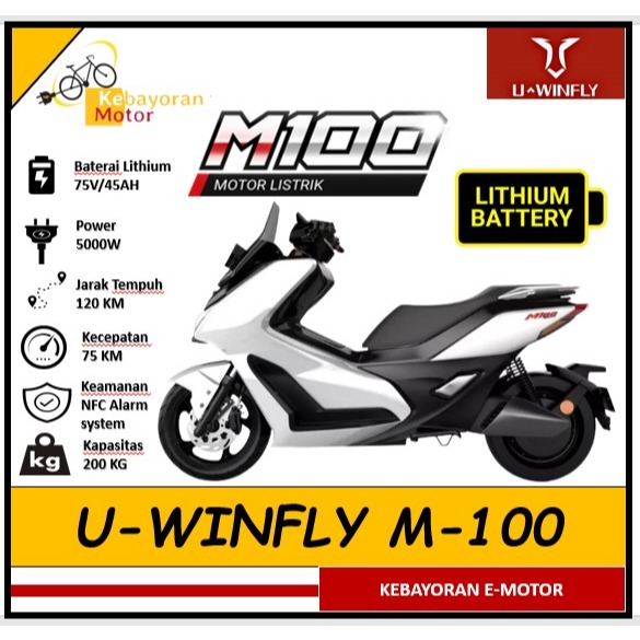 MOTOR LISTRIK UWINFLY M100 5000 WATT 72V 45Ah GARANSI RESMI