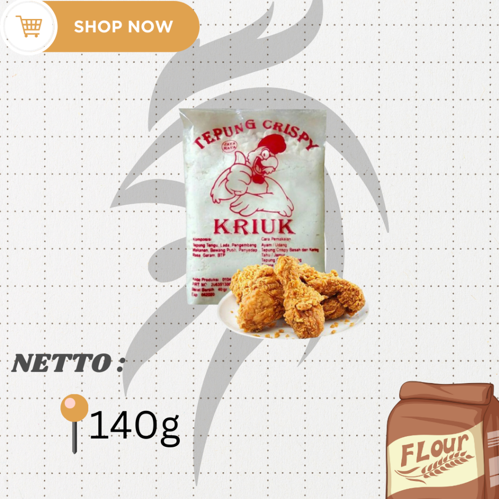 

Tepung serbaguna atau tepung ayam kentucky I Berat 140g I