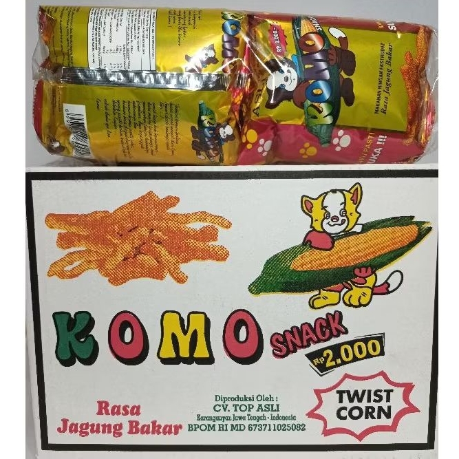 

SNACK KOMO 2000 JAGUNG BAKAR 1 KARTON ISI 20PCS