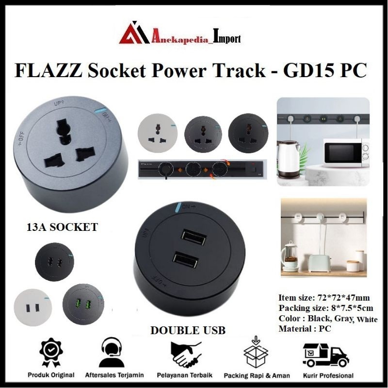Flazz - Adaptor Socket Power - Socket - Stop kontak GD15