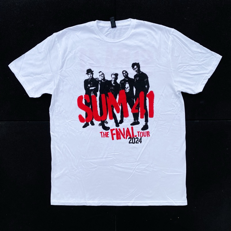 Tshirt Band Pria Wanita Sum 41 - Tour 24 Spray Paint Original Official