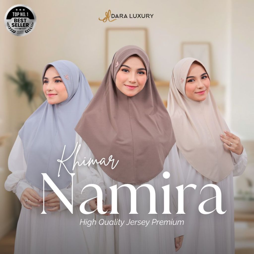 Dara Luxury | Namira | Khimar Pinguin Jersey Premium | Hijab Instan Jersey Polos Menutup Dada