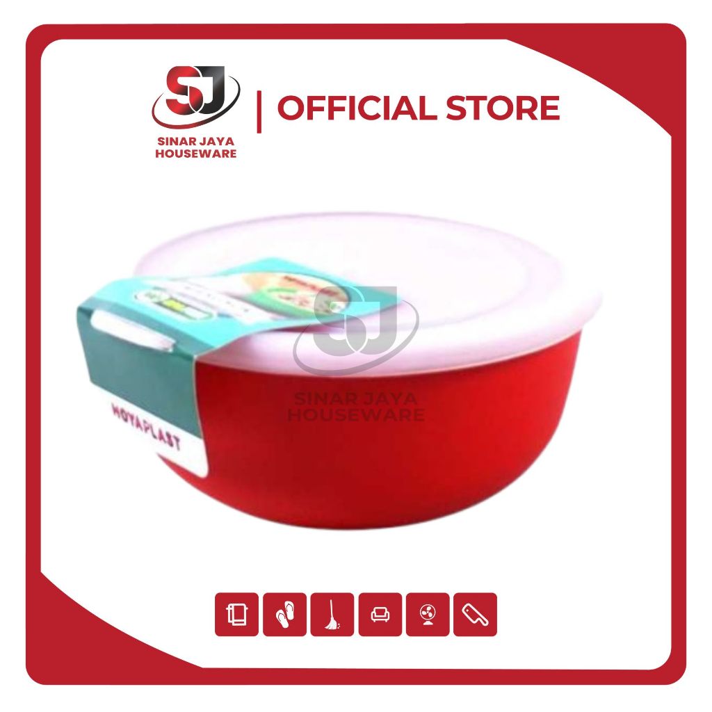 Mangkok Set Plastik/Mangkok Cantik/Mangkok Plastik Tutup/Mangkok Set M WRN 304 Hoya