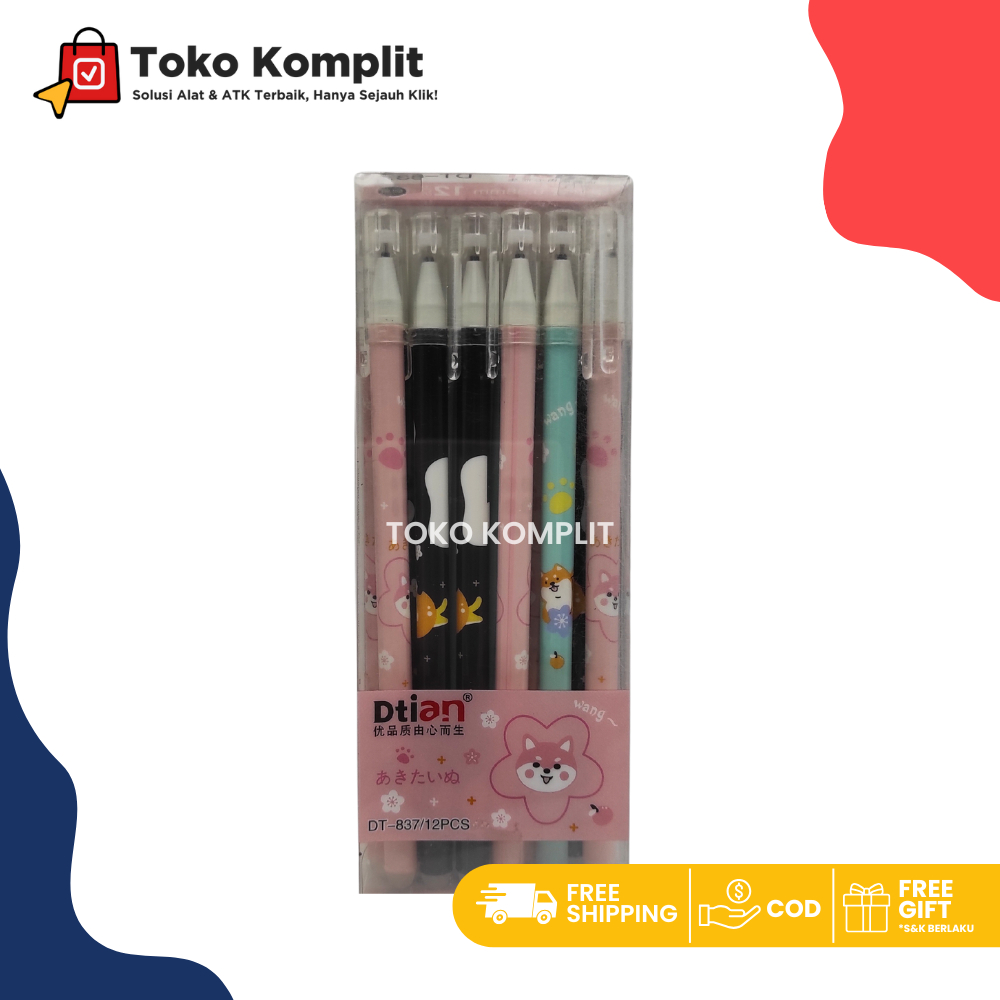 

Komplit - (1 lusin) Pena hapus/Pulpen bisa hapus pen magic Karakter Lucu Bolpoin Gel Erasable alat tulis menulis multifungsi pena ajaib tinta bisa dihapus