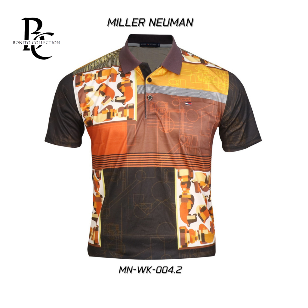 Kaos Polo Kerah Pria Miller Neuman seri 2025 Katun Berkantong 004 Kaos Fashion Korea