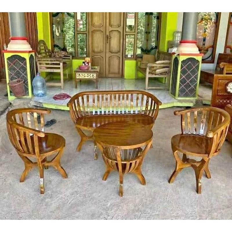 KURSI TAMU MANGKOK KAYU JATI TUA | KURSIBTERAS MANGKOK KAYU JATI | KURSI TERAS MANGKOK KURSI TERAS C