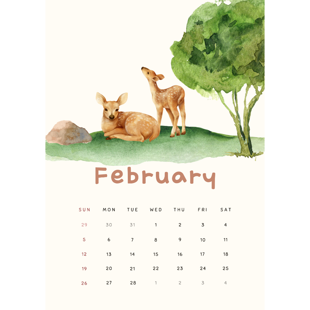 

Aesthetic Calendar for Nursery Room