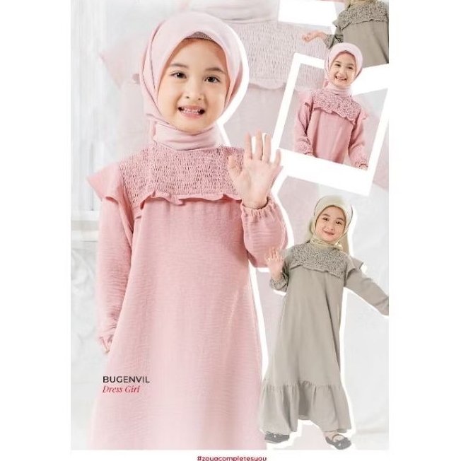 Zoya Bugenvil Dress Anak