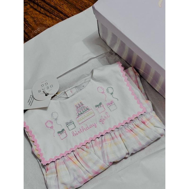 preloved dear gg dress confetti in rainbow birthday girl deargg