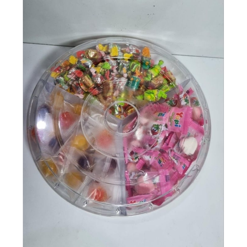 

Permen rasa candy 3 sekat bulat trio. PROMO