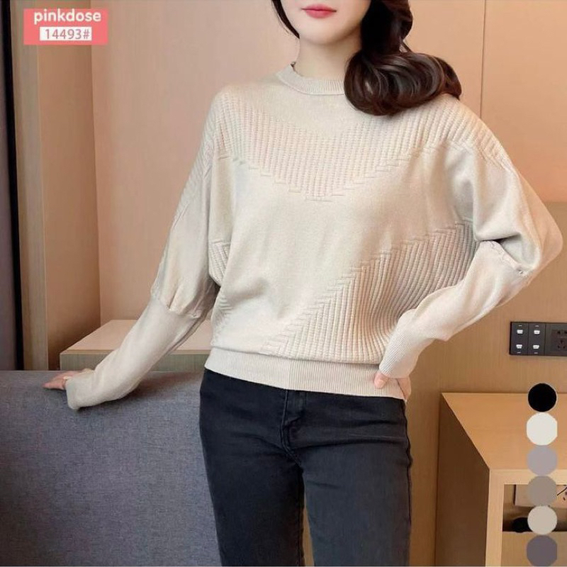 Atasan Rajut Batwing PinkDose