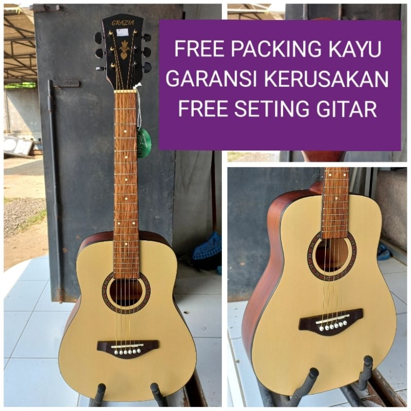GITAR JUNIOR MEREK GRAZIA GITAR UKURAN 3/4 MODEL JN 05 N