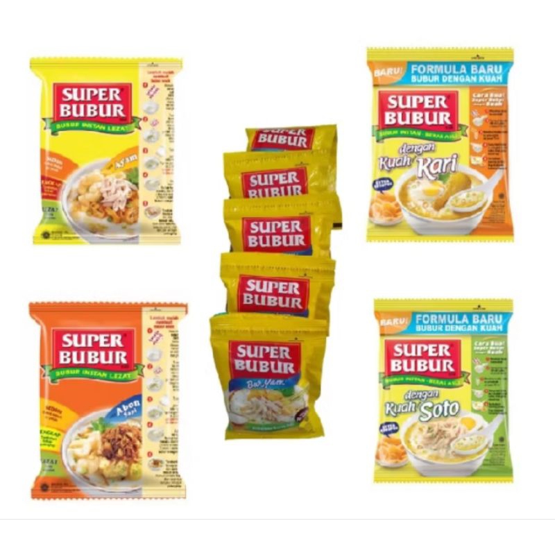 

(WH) SUPER BUBUR - Bubur Instant - Beras Asli Aneka Rasa