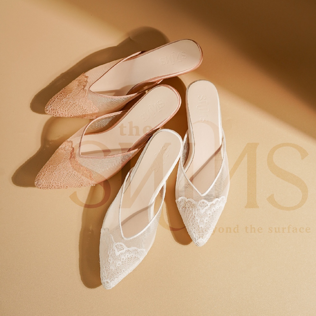 Edisi Ramadan / Lebaran 2025 the Skins - the Lacy Kitten Heels Sandals / Mules / Sepatu Hak Wanita