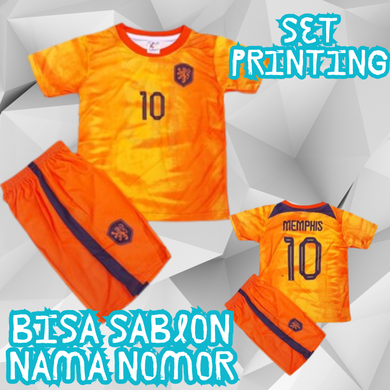 SETELAN BAJU BOLA BELANDA /jersey bola anak timnas belanda/setelan jersey bola nederland/baju bola n