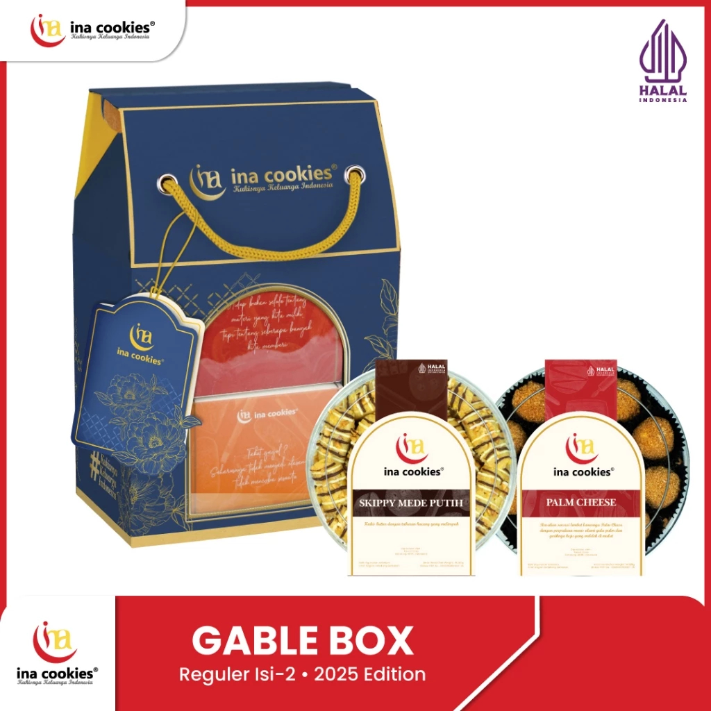 

Hampers Gable Box Reguler Ina Cookies Kue Kering Premium Isi 2 Toples