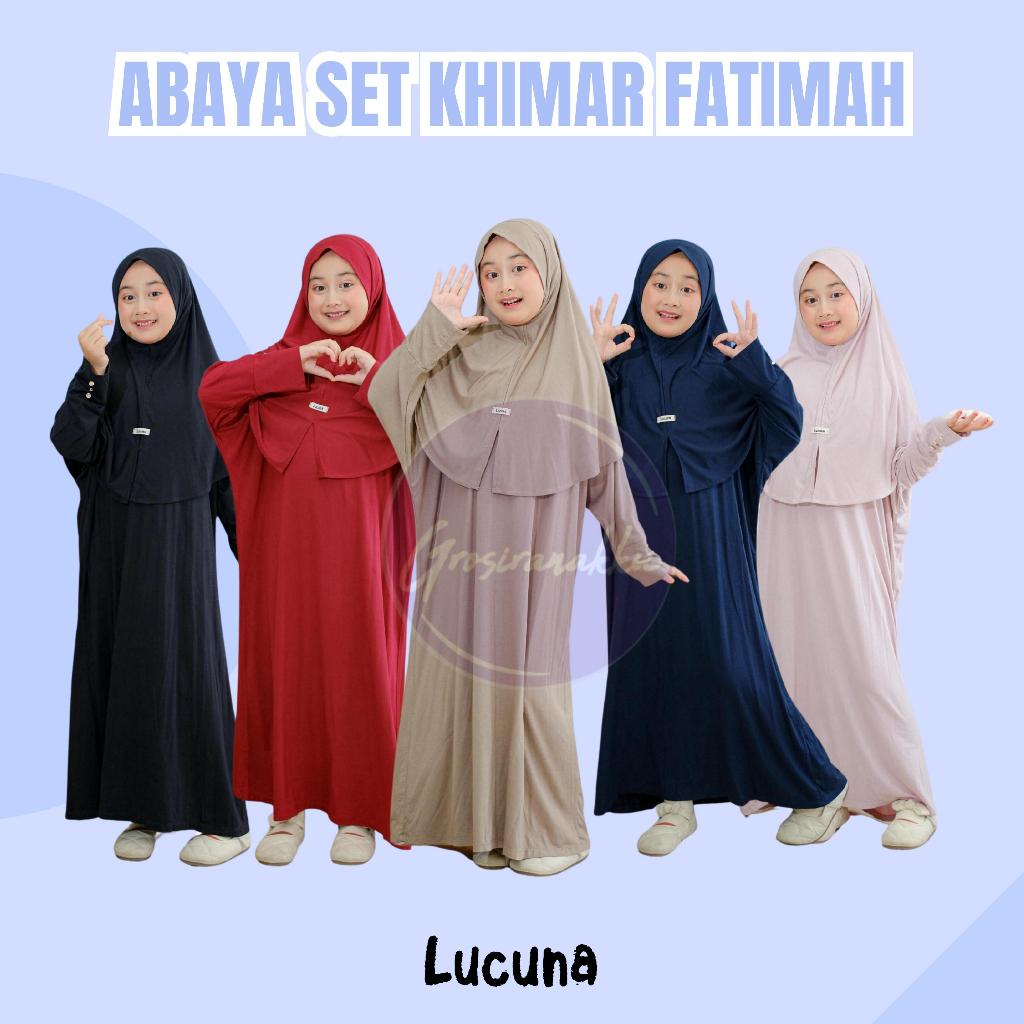 Lucuna Abaya Fatimah - Abaya anak perempuan /Gamis anak syar'i Junior [Size 2-10 Tahun]