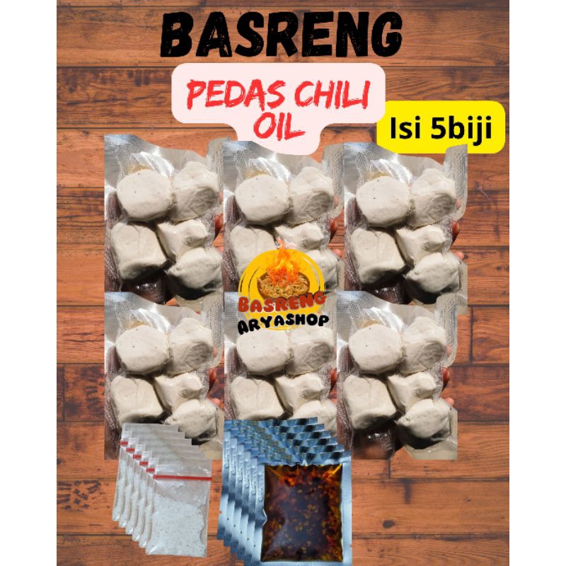 

basreng isi 5biji free chili oil 6bungkus