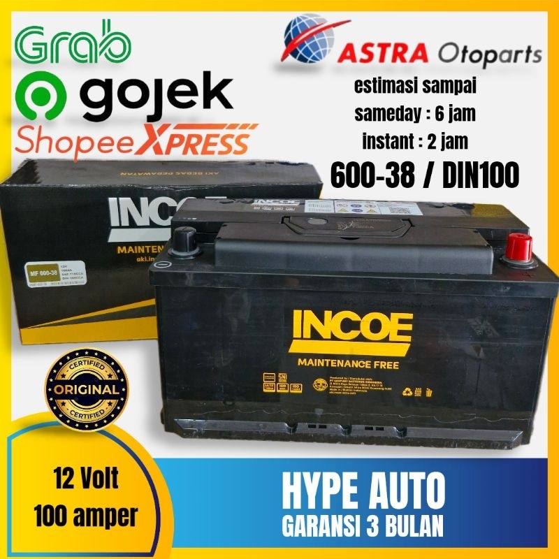 AKI INCOE MF 60038 / DIN100 CHERVROLET CAPTIVA DIESEL (aki kering 100 amper)