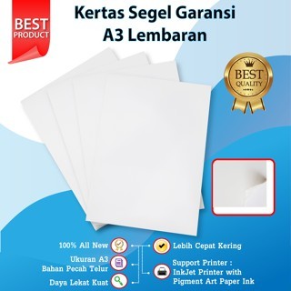 

KODE A | Kertas Segel Pecah Telur A3 untuk Stiker Garansi Warranty Polos lembar