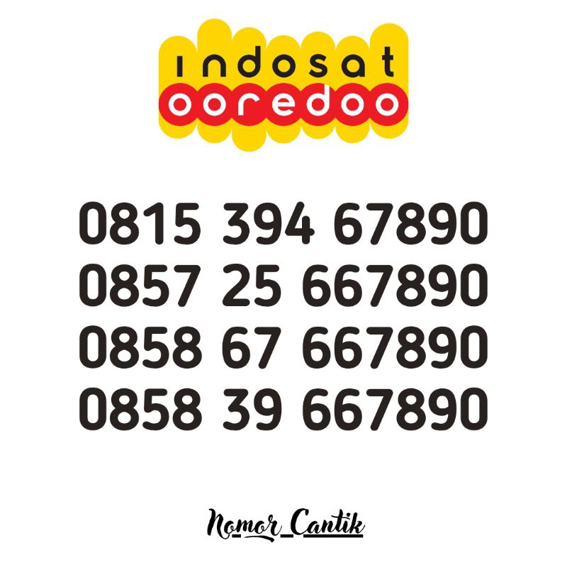 nomor cantik indosat im3 nomer cantik indosat ooredoo perdana no cantik 678910