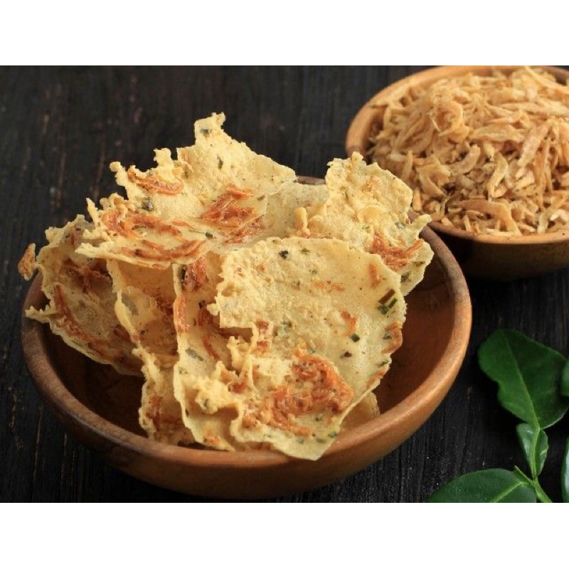 

Peyek/ Rempeyek Dapur si Ibu Udang Rebon Daun Jeruk.