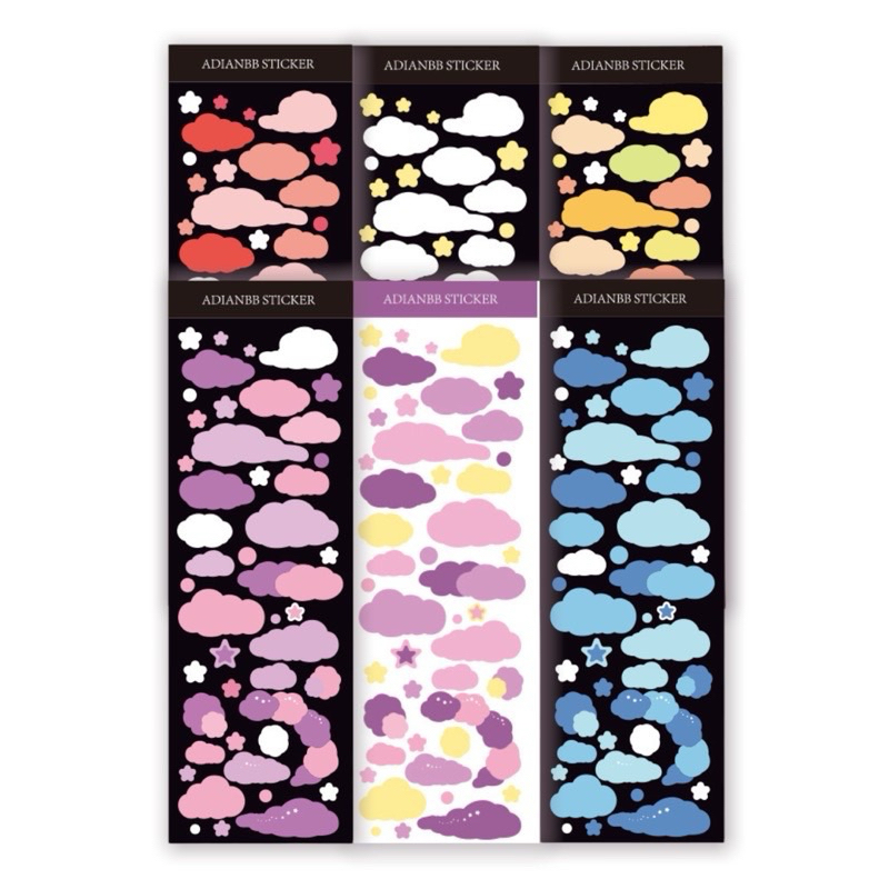 

CHERRYPLUM | Di Atas Awan | Sticker Deco Photocard Toploader Journal Polco Kiss Cut Hologram | Clouds Sky Star