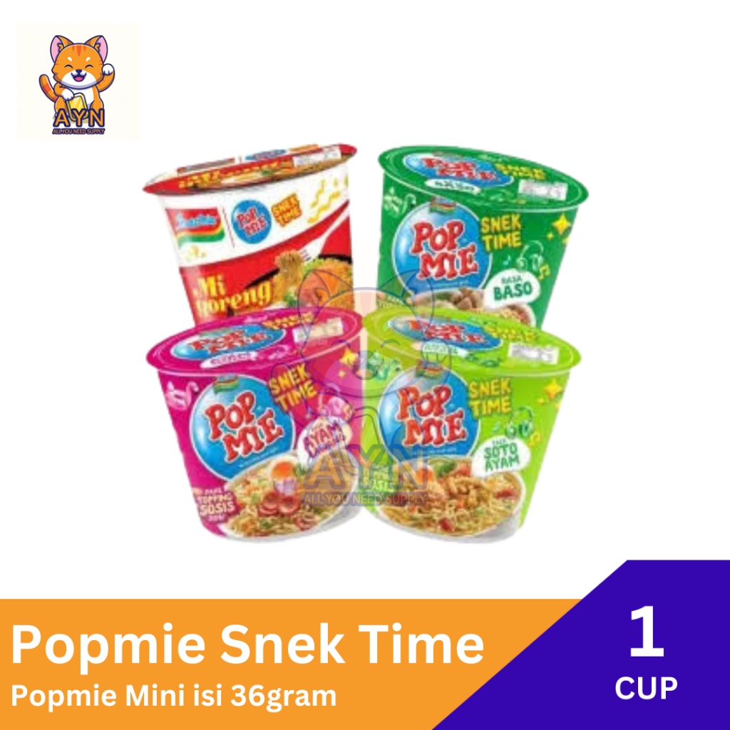 

Pop Mie Mini Snek Time 36 gram [ 1 cup ]