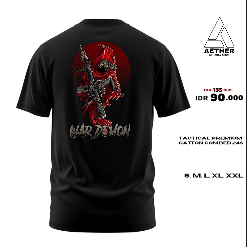 Baju Kaos Tactical | Tactical War Demon | Tactical Kaos