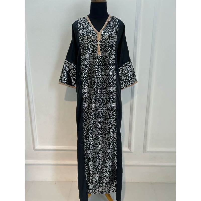 Kaftan Arabian / Gamis Hitam / Dress Hitam / Gamis Arab / Abaya Arab