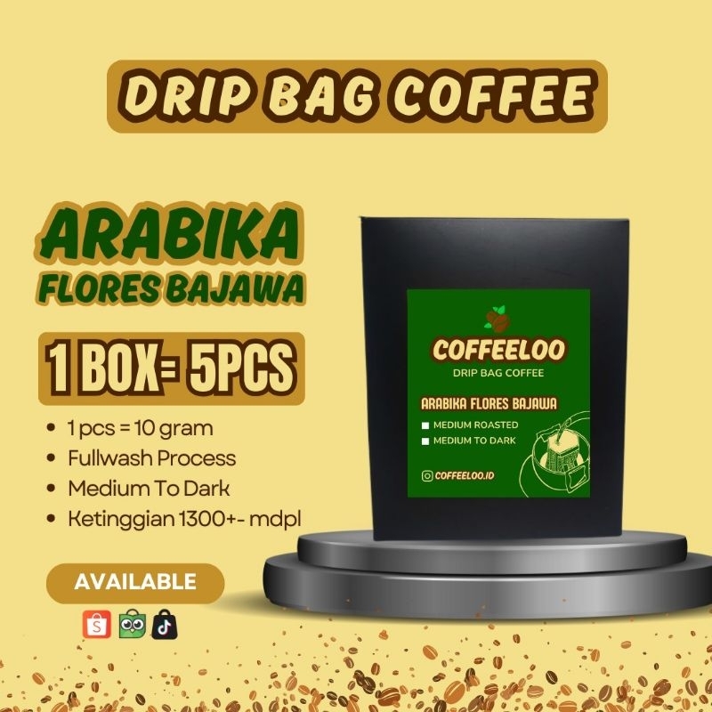 

Coffeeloo Arabika Flores Bajawa Kopi Drip Bag 1 Box