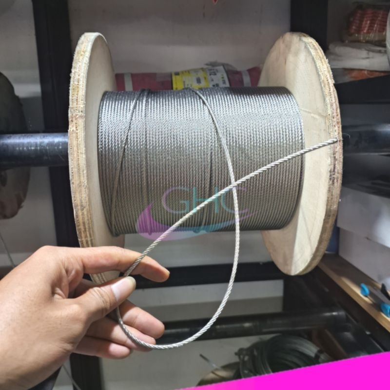 Kawat Seling Stainless 1mm Tali Sling Stainless Kabel Seling Stainles Steel