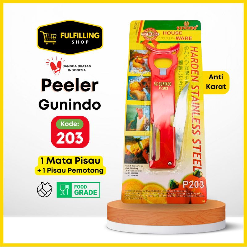 PEELER GUNINDO P-203 Alat Pengupas Buah Sayur Serbaguna