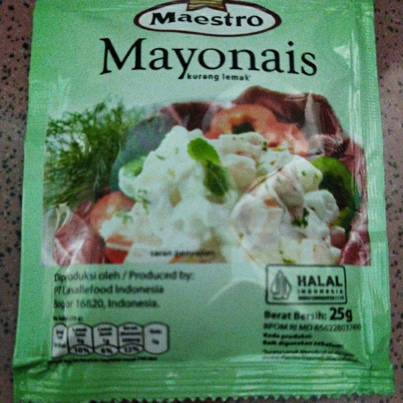 

1sachet mayonais maestro 25gram