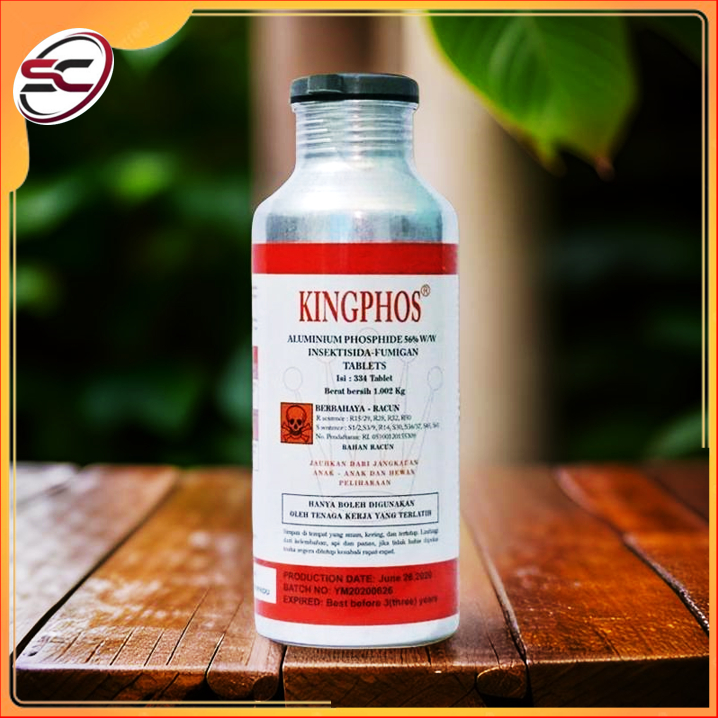 OBAT FUMIGASI HAMA GUDANG DAN KUTU BERAS DAN JAGUNG KINGPHOS 56 TB 1 KG