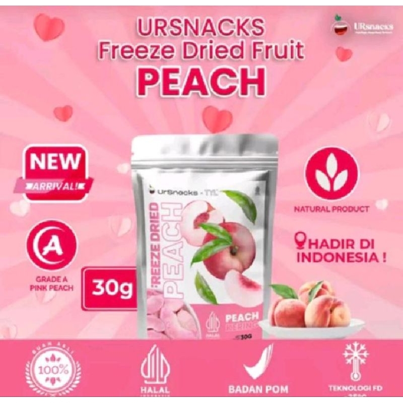 

URSNACKS FREEZE DRIED PEACH 30gr