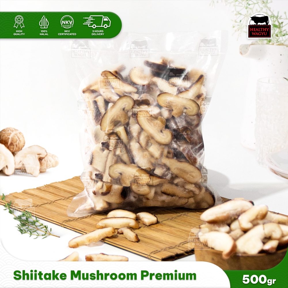 

Shiitake Mushroom Slice Jamur Shitake Frozen 500gr Healthy Wagyu