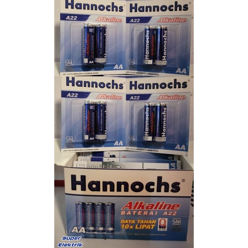 Hannochs SNI Alkaline Battery tipe A22 dan A32 Baterai Alkaline tahan lama
