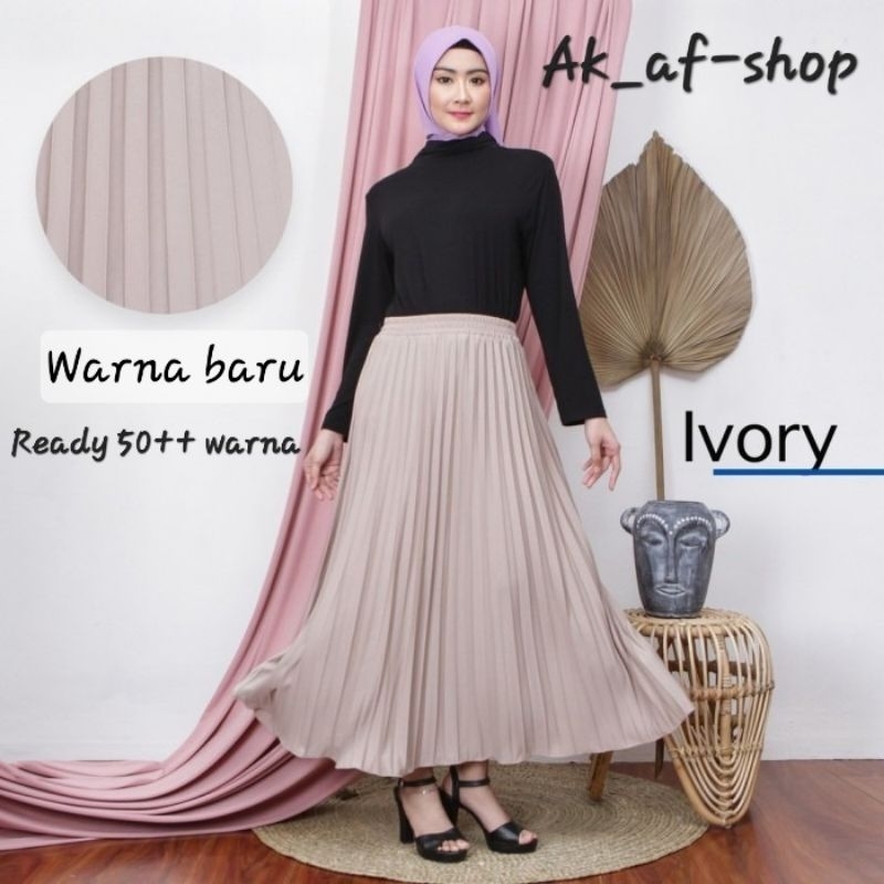 Murah Rok Plisket Premium/Rok Plisket/Rok Payung Best Seller Makassar