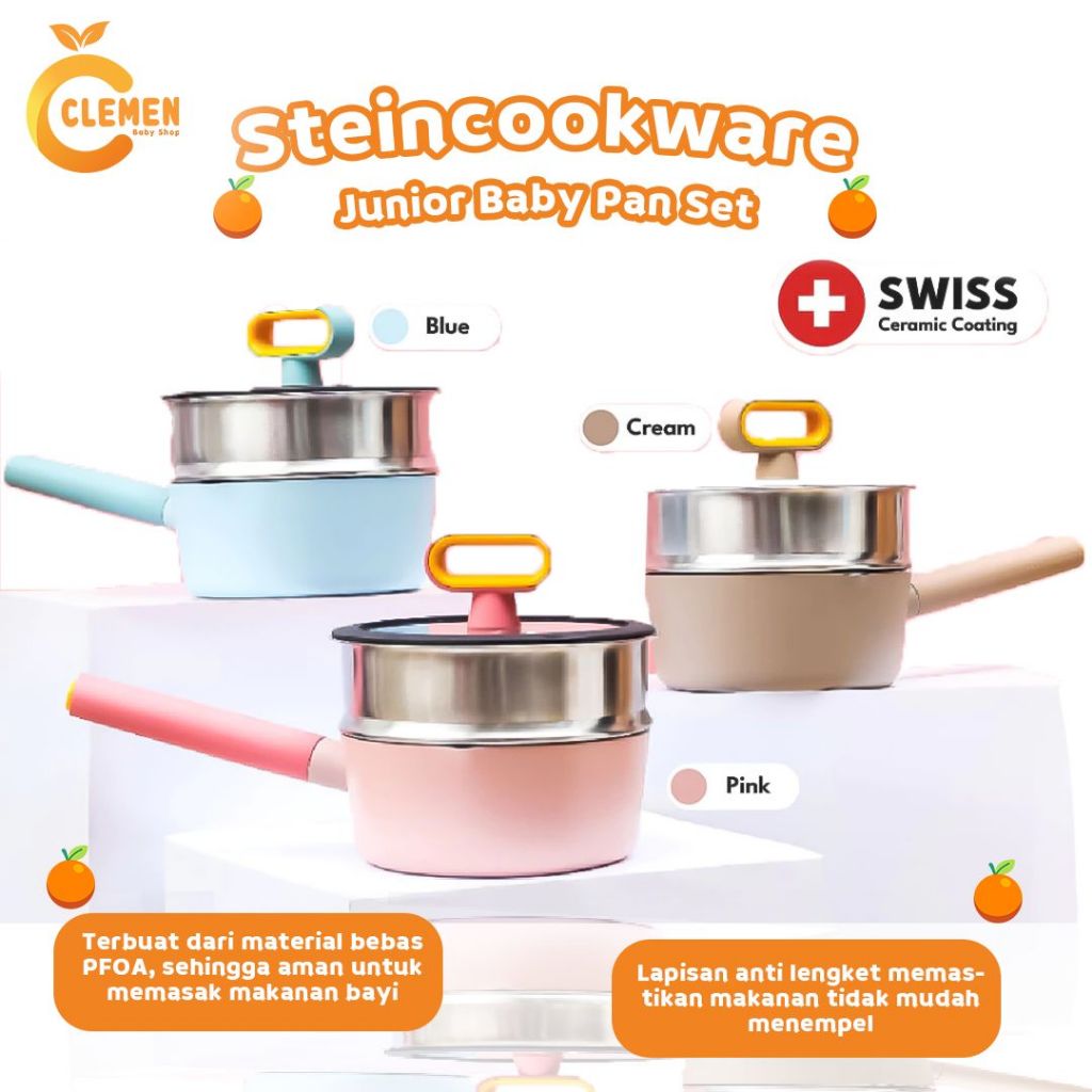 Steincookware Junior Baby Pan Set - Panci MPASI Set 4in1