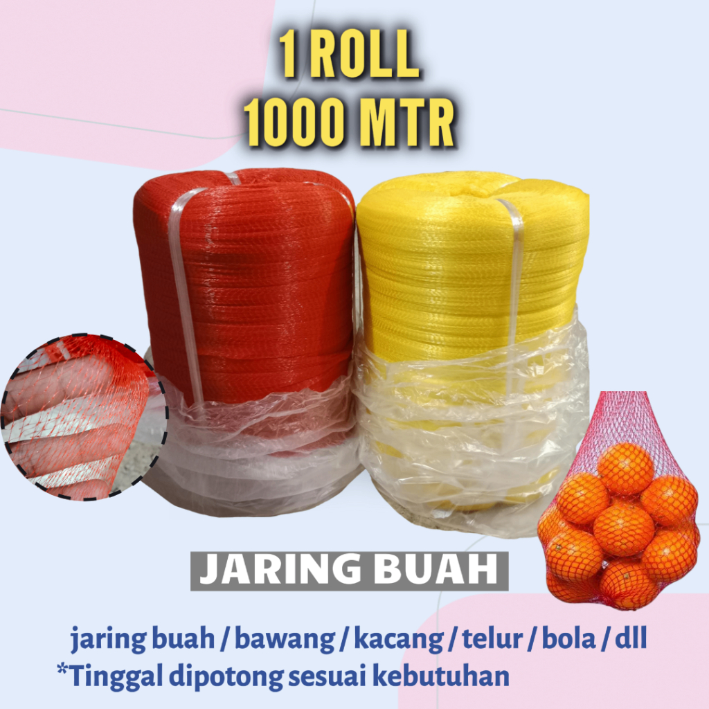 Jaring buah polynet / Keranjang buah 1 Roll 1000 meter / Fruit Bag