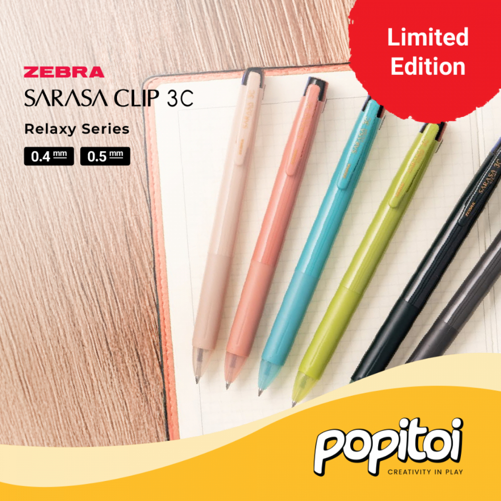 

Zebra Sarasa 3C Relaxation Series Multi Color Gel Pen 0.4 0.5 mm Limited Edition Relaxed Relaxy