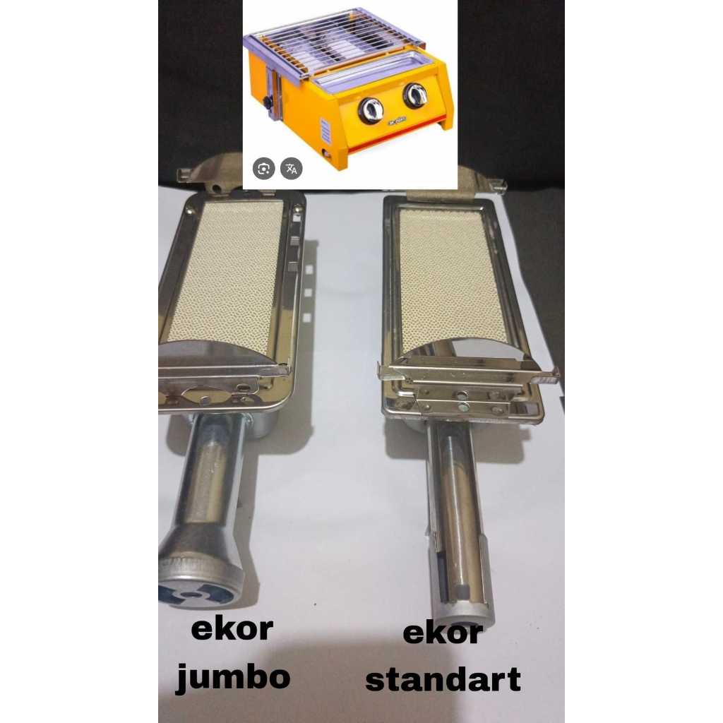 burner kompor panggangan - tungku infra red kompor bakar - cerobong kompor sosis