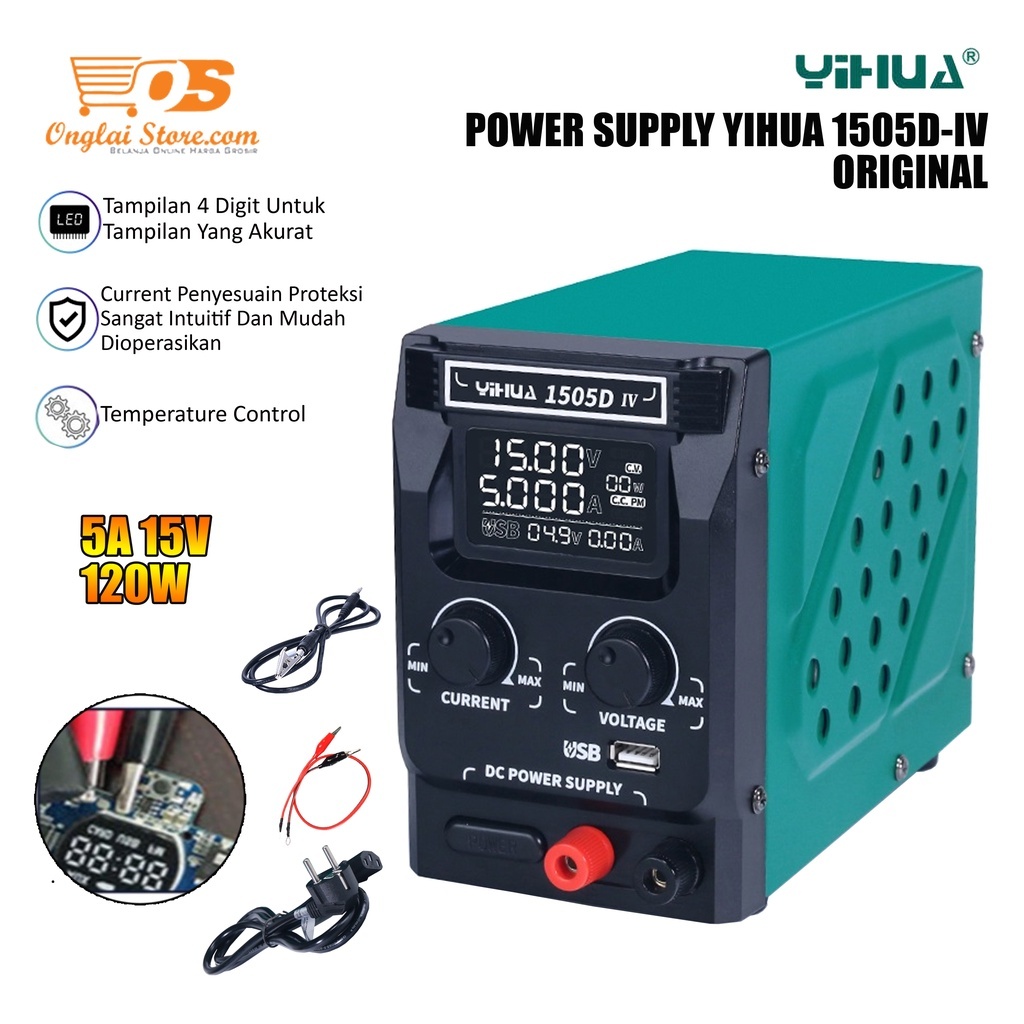 POWER SUPPLY YIHUA 1505D-IV WHIT USB FAST CHARGER INTERFACE ORIGINAL