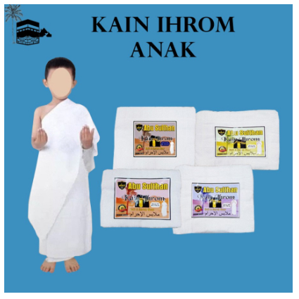 Kain Ihrom Anak Laki Laki TK Paud SD SMP Katun Premium Handuk Ardha Camel Manasik Baju Ihram