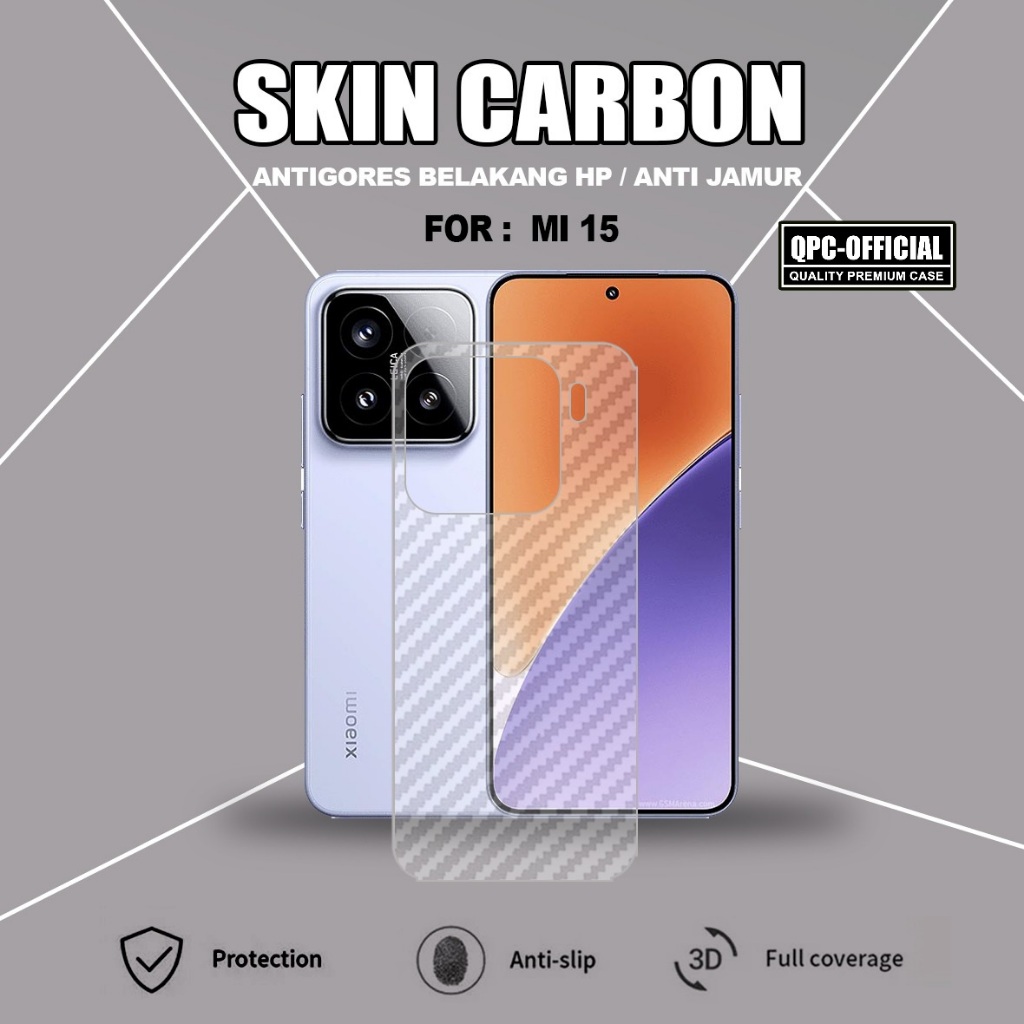 Skin Carbon Xiaomi 15 Xiaomi 15 Ultra Xiaomi 14 Xiaomi 14T Xiaomi 14T Pro Antigores Garskin Pelindun