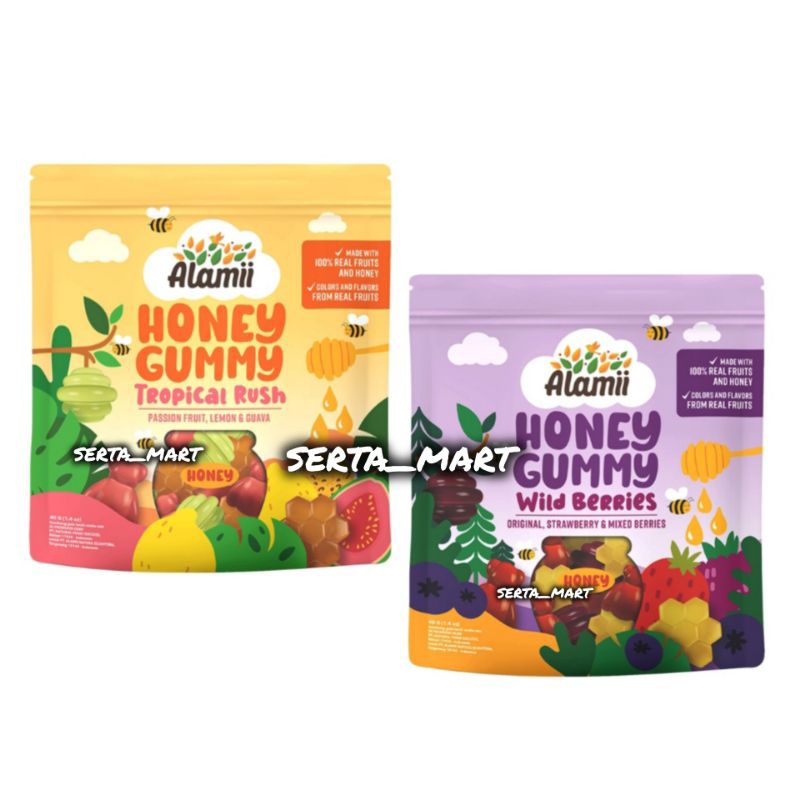 

Alamii Honey Gummy 40gr - Alami Honey Tropical Rush / Wild Berries - Permen Anak