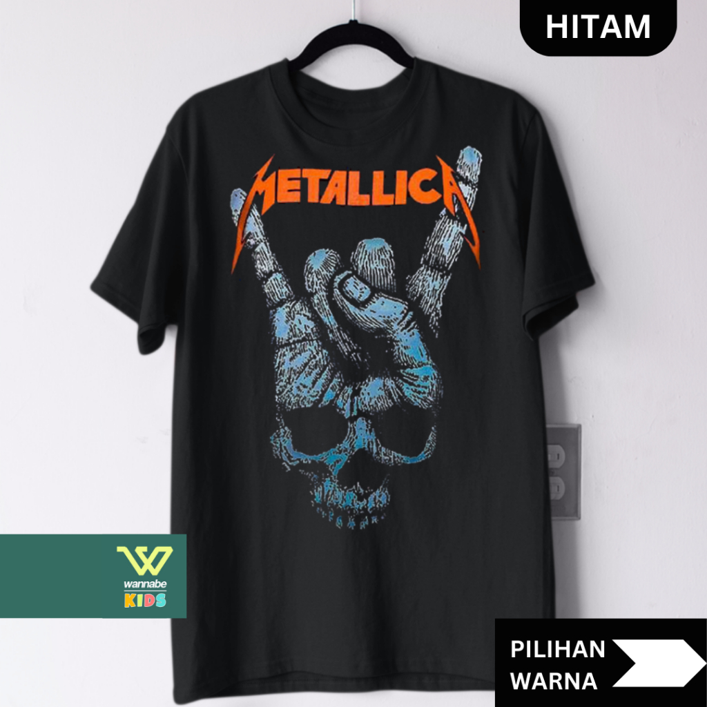 Kaos Band METALLICA Dewasa S–7XL Big Size Jumbo & Anak XS–XL | Baju Musik Metal Couple Keluarga Katu